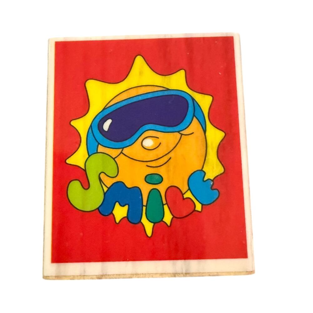 Silly Sunglass Wearing Smiling Happy Sun SMILE Rubber Stamp